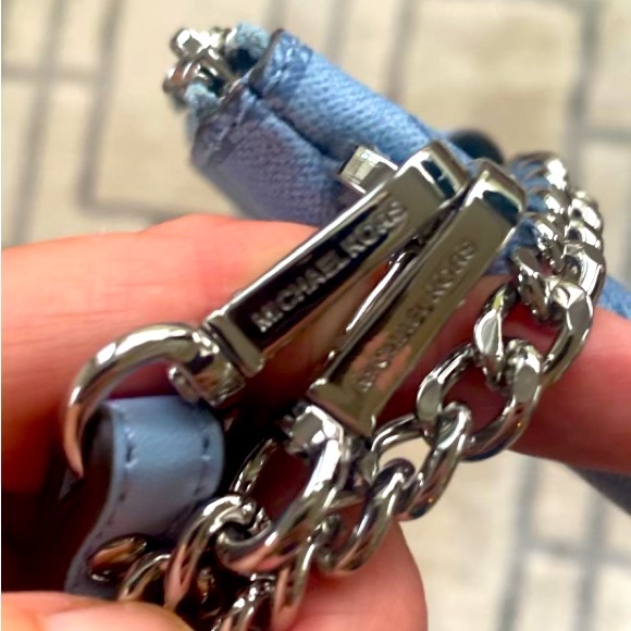 Michael Kors Jet Set Blue 2 In 1 Card Case and Wristlet Clutch MK Signature NWOT - Picture 12 of 12